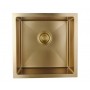 Brushed Yellow Gold Stainless Steel Handmade Single Bowl Top/Flush/Undermount Kitchen/Laundry Sink 440x440x205mm